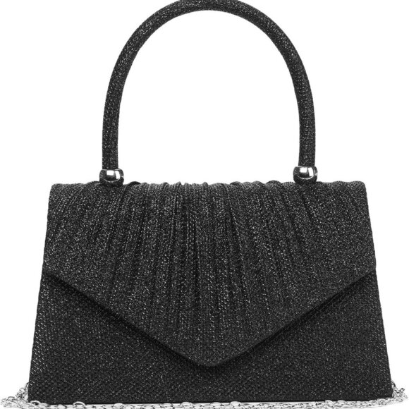 Sparkly Evening Clutch Bag Small Crossbody Purse for Women Weddings Parties - Picture 1 of 6